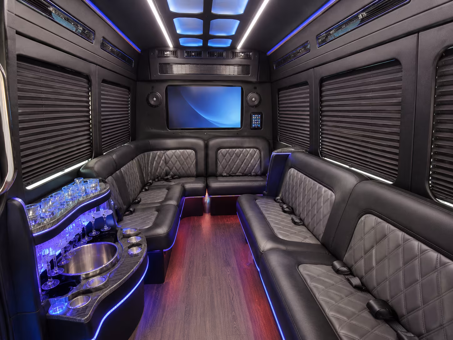 apple valley party bus interior